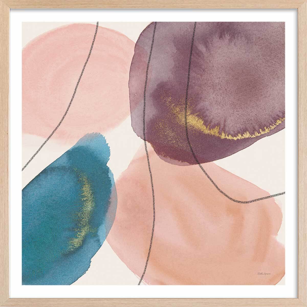 Affiche Pétale passion Affiche + cadre en bois - Chêne