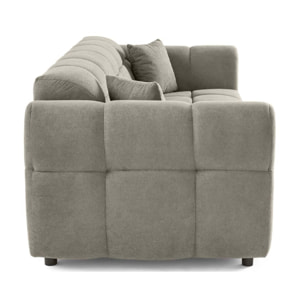 Ray - canapé droit 3 places en tissu texturé - Gris