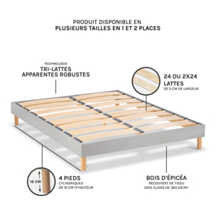 Sommier en kit Capitole | Gris clair