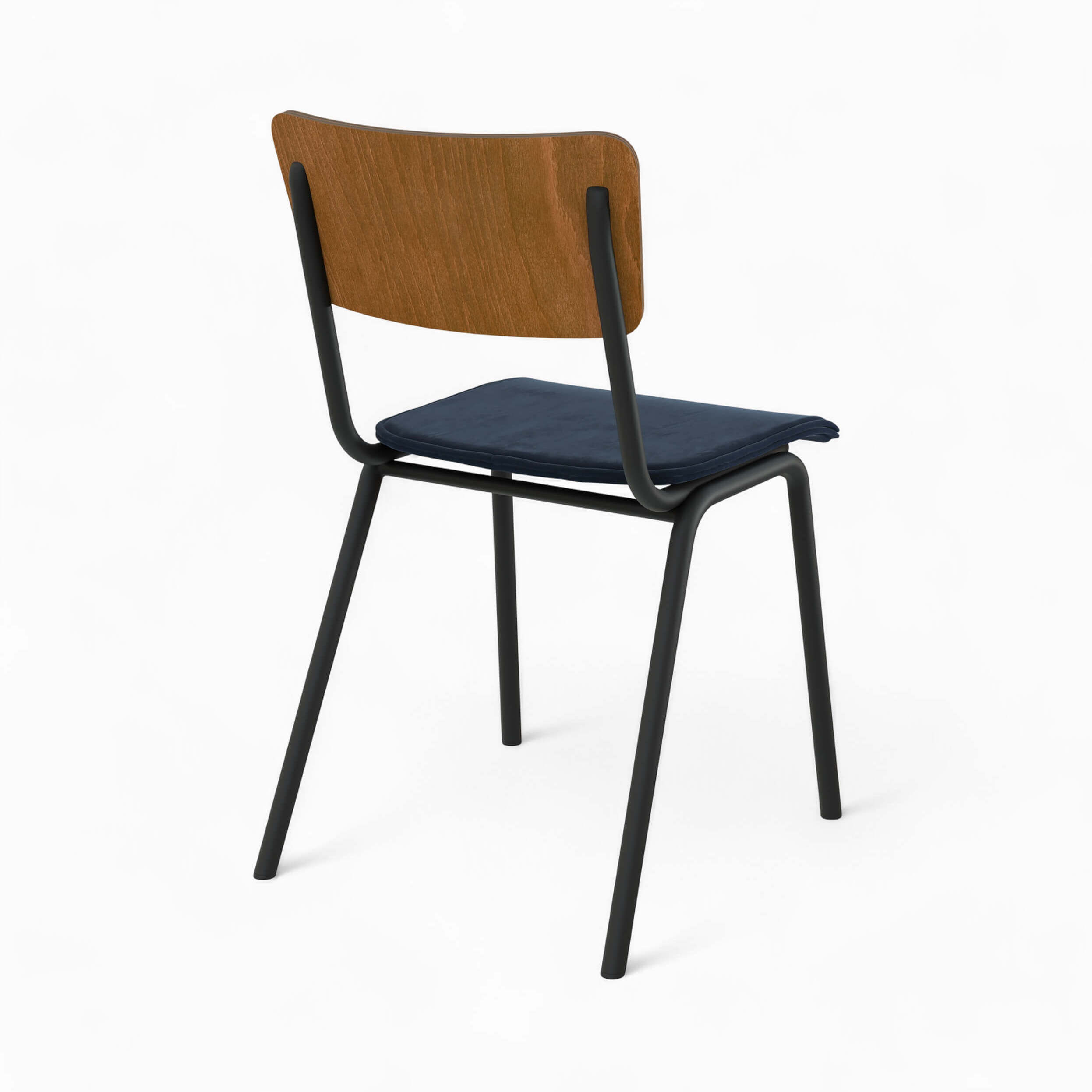 Pack 4 chaises en velours bleu et vert - Nico