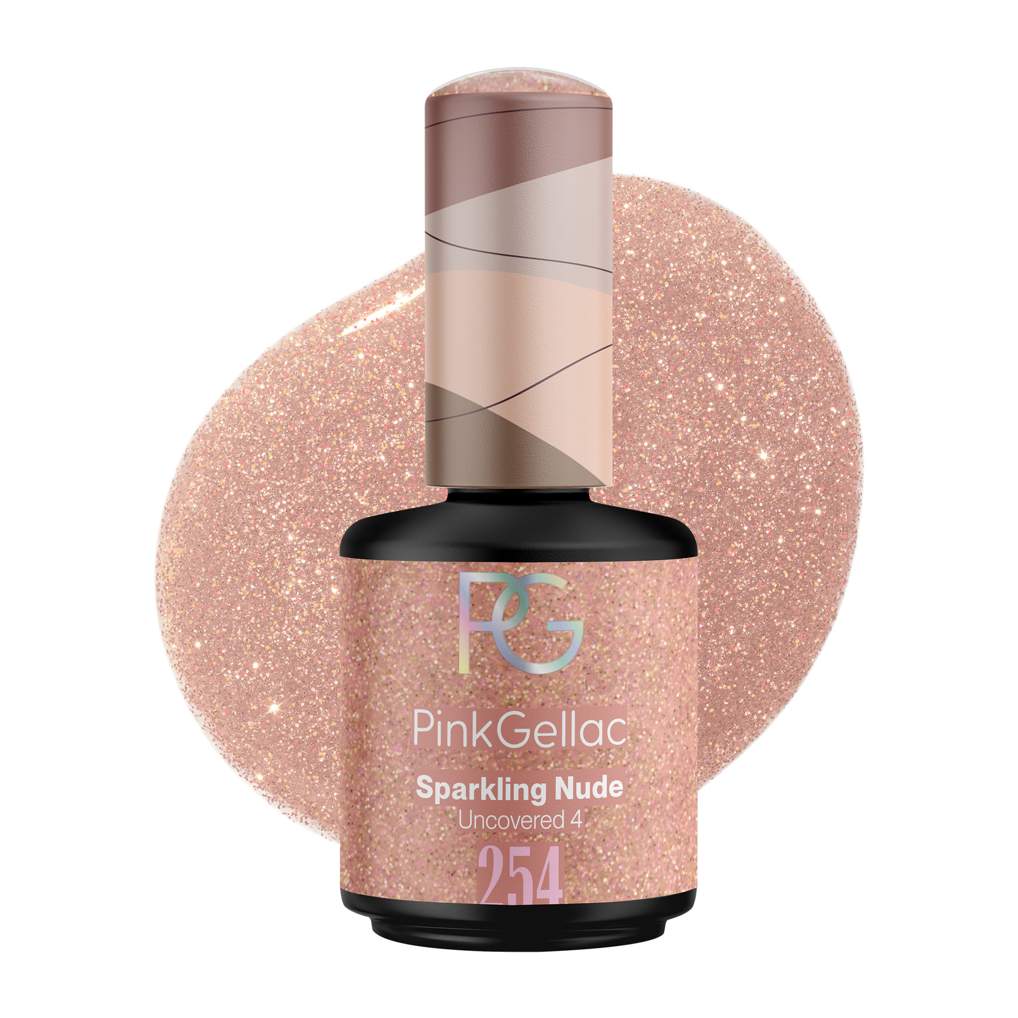 Vernis semi-permanent - 254 Sparkling Nude - 15 ml