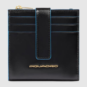 Piquadro Porte-cartes de crédit femme en cuir avec porte-monnaie et protection RFID