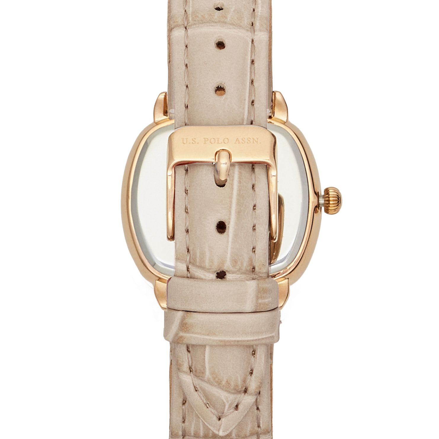 Orologio U.S. Polo Assn. In acciaio con cinturino in pelle grigio