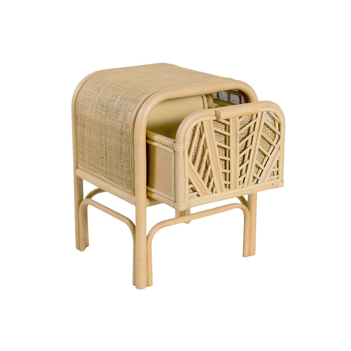 Table de chevet en rotin GALON