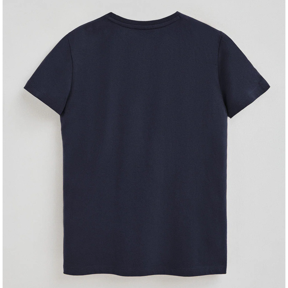 Camiseta azul marino con cuello de pico y logo Rigby Go Gold