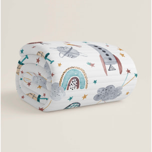 Colcha Bouti Estampada - 2 Piezas - 100% Poliéster - Microfibra - Infantil - 70 gr/m² - Rocket