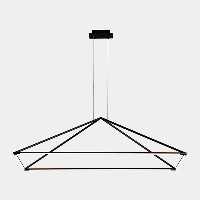 LEDS C4 Lámpara Colgante Tubs 1200MM LED 38W Blanco Cálido 2700K Negro para Interior,