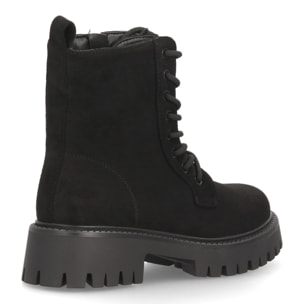Botines militares con suela track para mujer