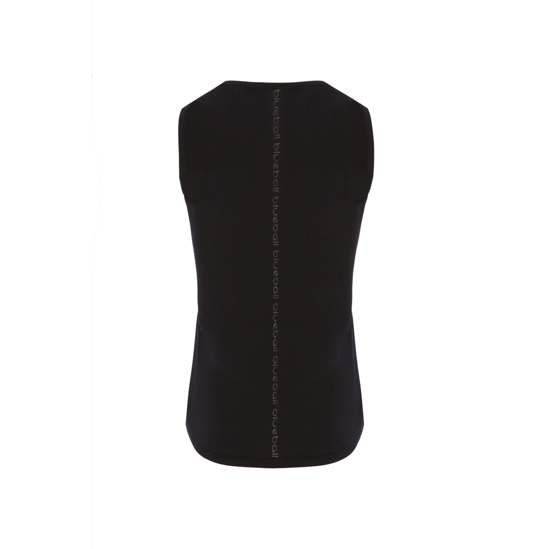 T-SHIRT DA CORSA A MANICHE SOTTILI DA DONNA BLUEBALL NERA CON LOGO NERO