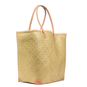 Arda borsa a spalla donna. Realizzata in paglia con manici in pelle.