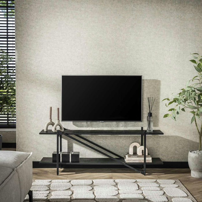 Banc tv moderne 2 niveaux 140 cm RALF