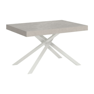 Tavolo allungabile 80x140/224 cm Karida Cashmere gambe bianche