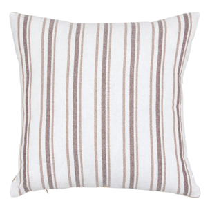 Coussin Groove 40x40cm rayé beige lin