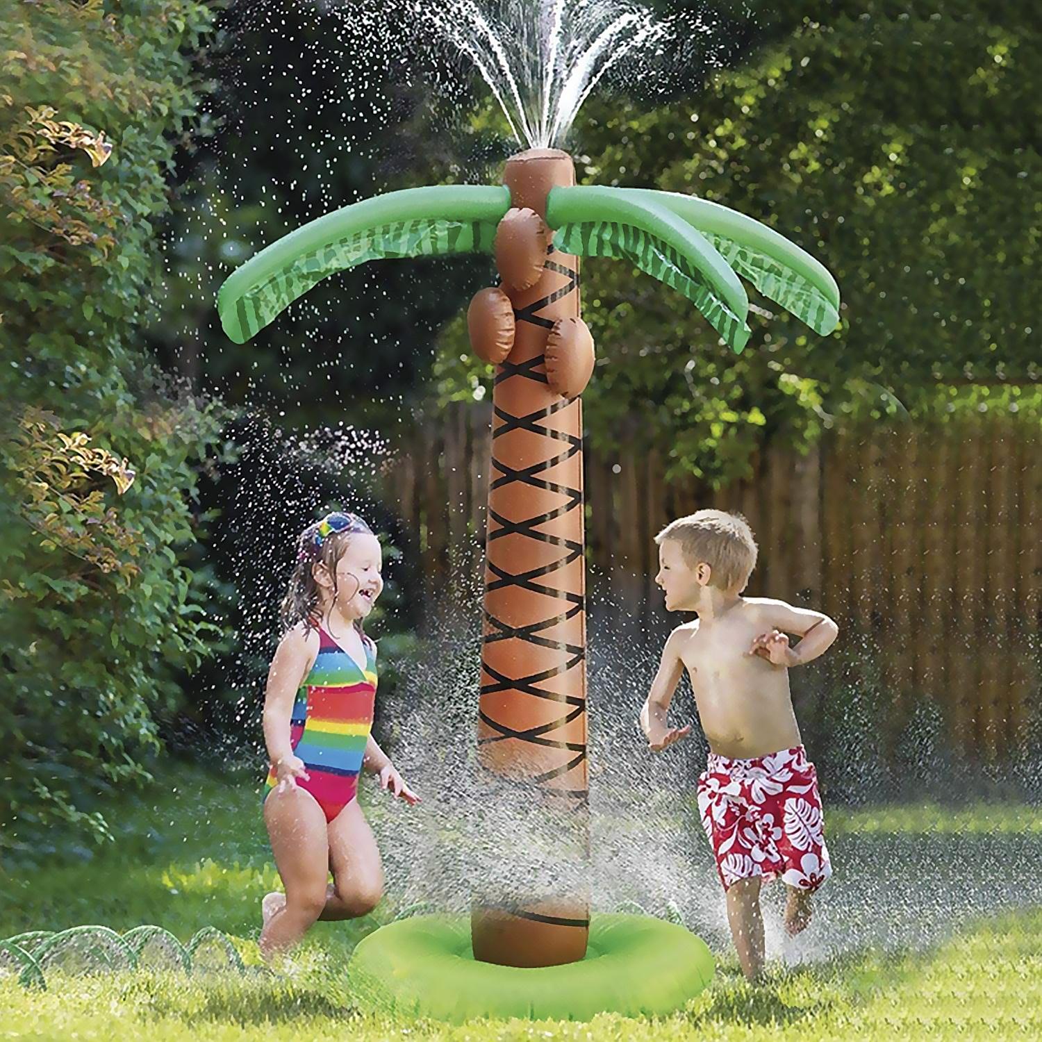 Palmera inflable con aspersor de agua superior. 160x90cm.