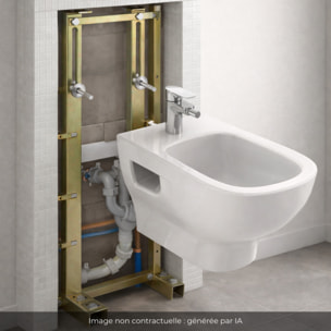 Pack bidet suspendu Struktura céramique + bâti support