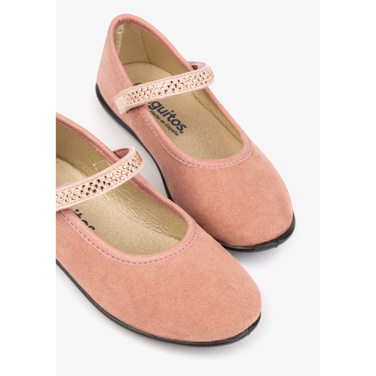 Bailarinas rosas con pedrería para niña