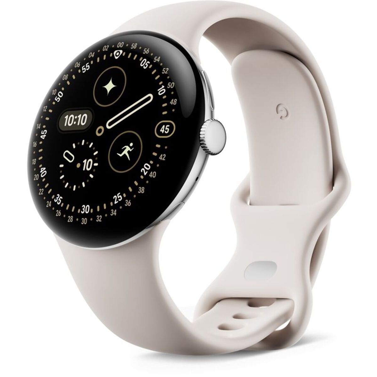 Montre connectée GOOGLE Pixel Watch 4 45mm Argent/Porcelaine 4G