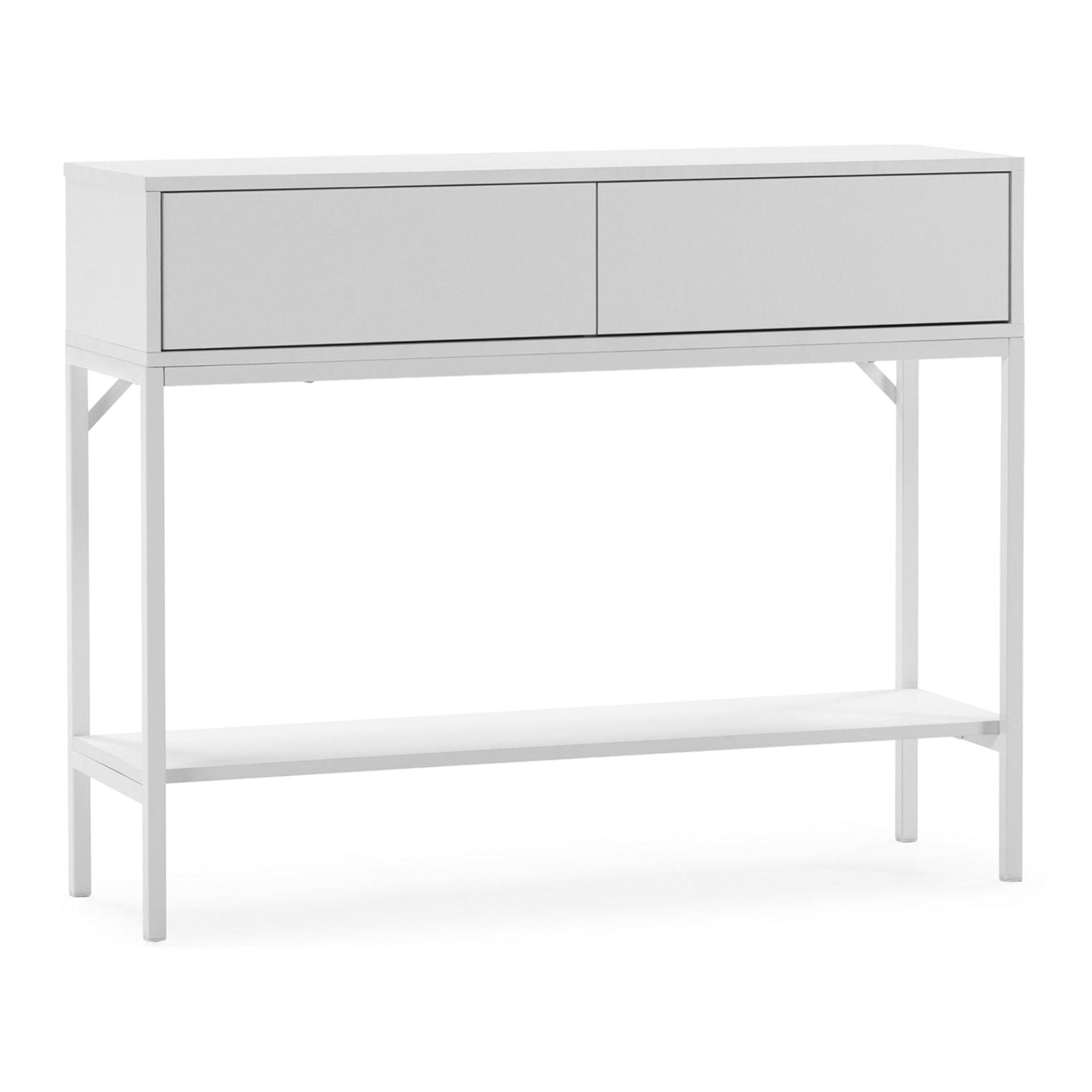 Mesa consola Auri 2 cajones color Blanco