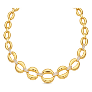 Collar de Circonita Brillante acabado en oro amarillo de 18k