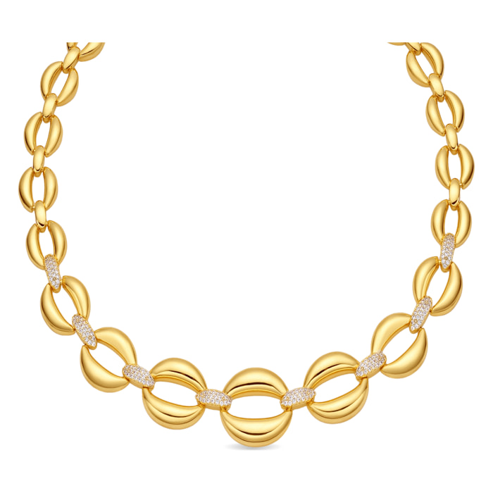 Collar de Circonita Brillante acabado en oro amarillo de 18k