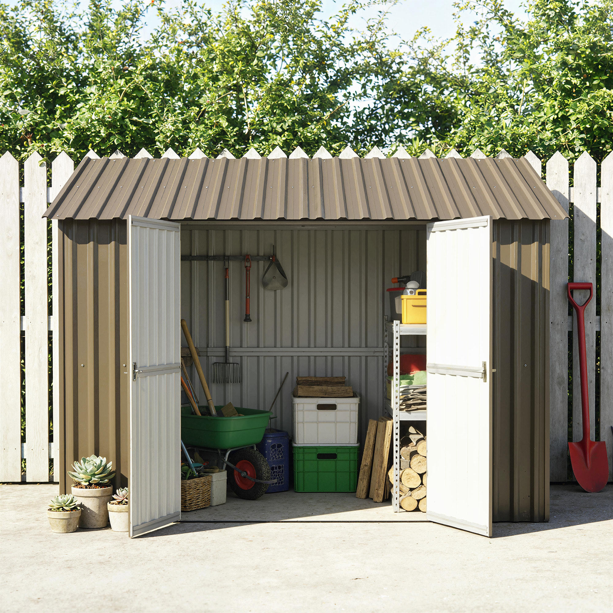 12x Paneles para Tejado de Acero Galvanizado, Chapas Perfiladas de Techo 7m², para Caseta de Herramientas, Cobertizo, Garaje, Exterior, 129x45cm, Marrón