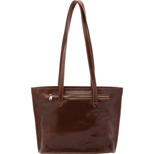 Borsa a spalla da donna - Modello False - 100% pelle - 27.0 x 38.5 x 10.0 cm