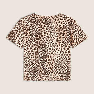 T-shirt regular fit in jersey animalier