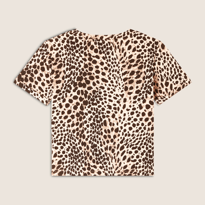 T-shirt regular fit in jersey animalier