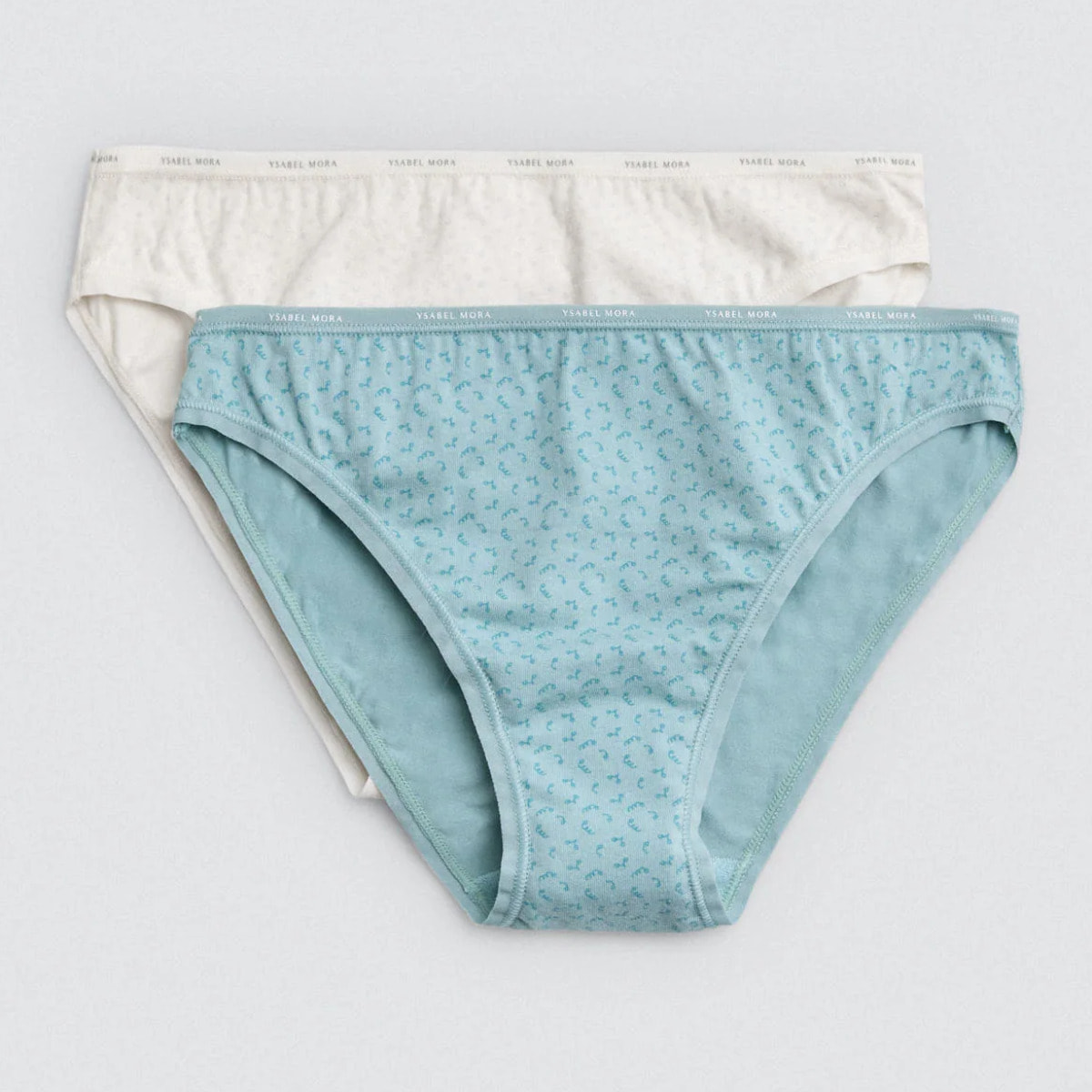 Confezione da 2 mini slip in morbido cotone stampato