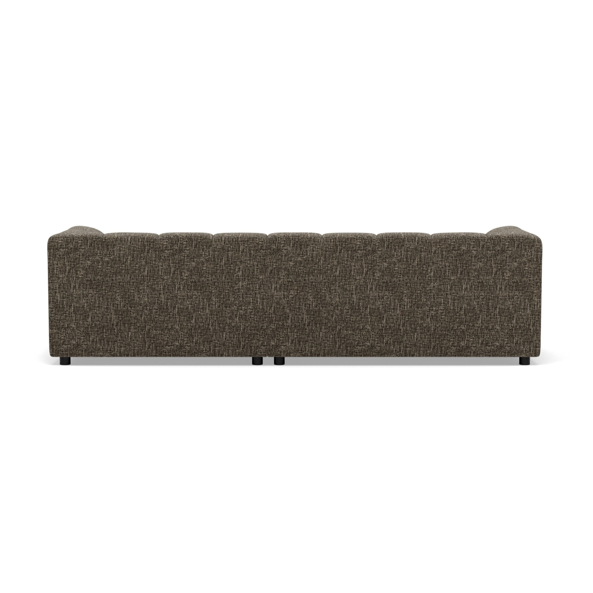 Curtis - canapé d'angle droit 4 places avec accoudoir en tissu texturé - Vert Olive