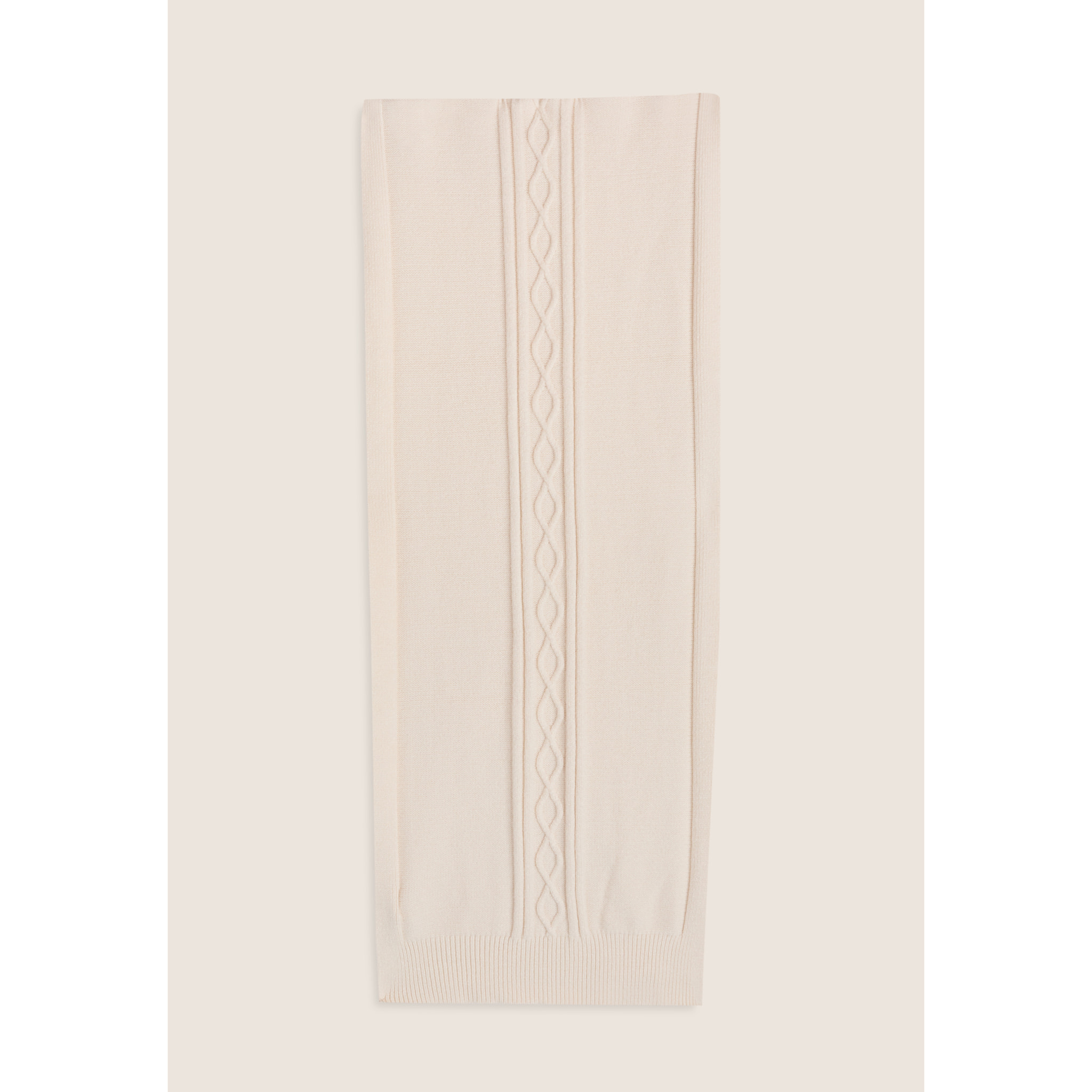 Sciarpa in maglia con treccia centrale decorativa