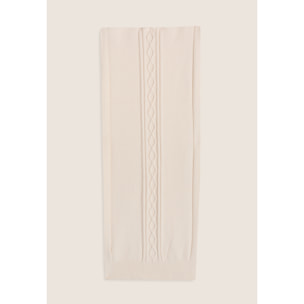 Sciarpa in maglia con treccia centrale decorativa