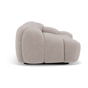 Ava - canapé 3 places bubble en velours texturé - Gris clair