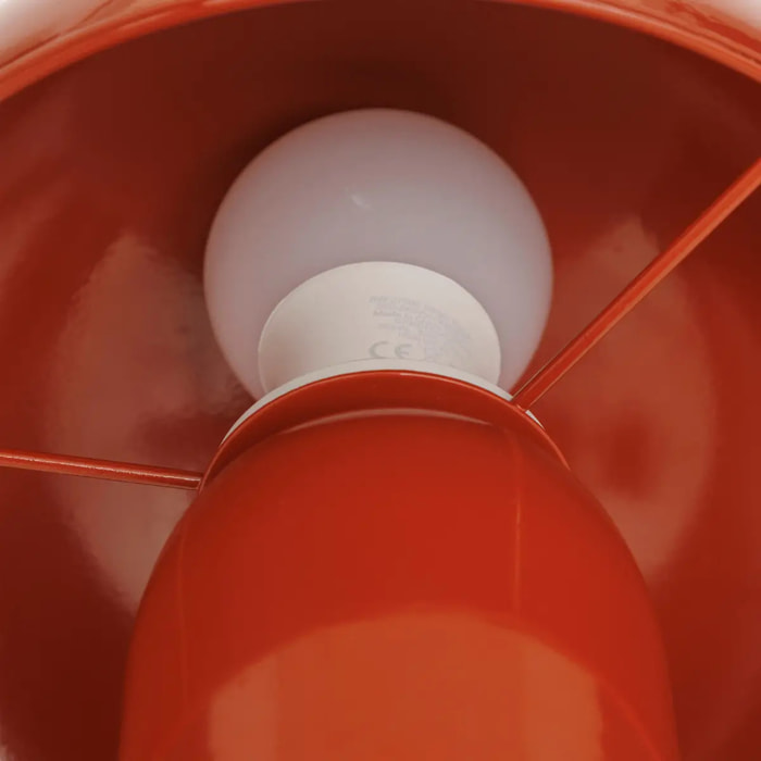 Lampe champignon secteur Lito terracotta H24,5cm