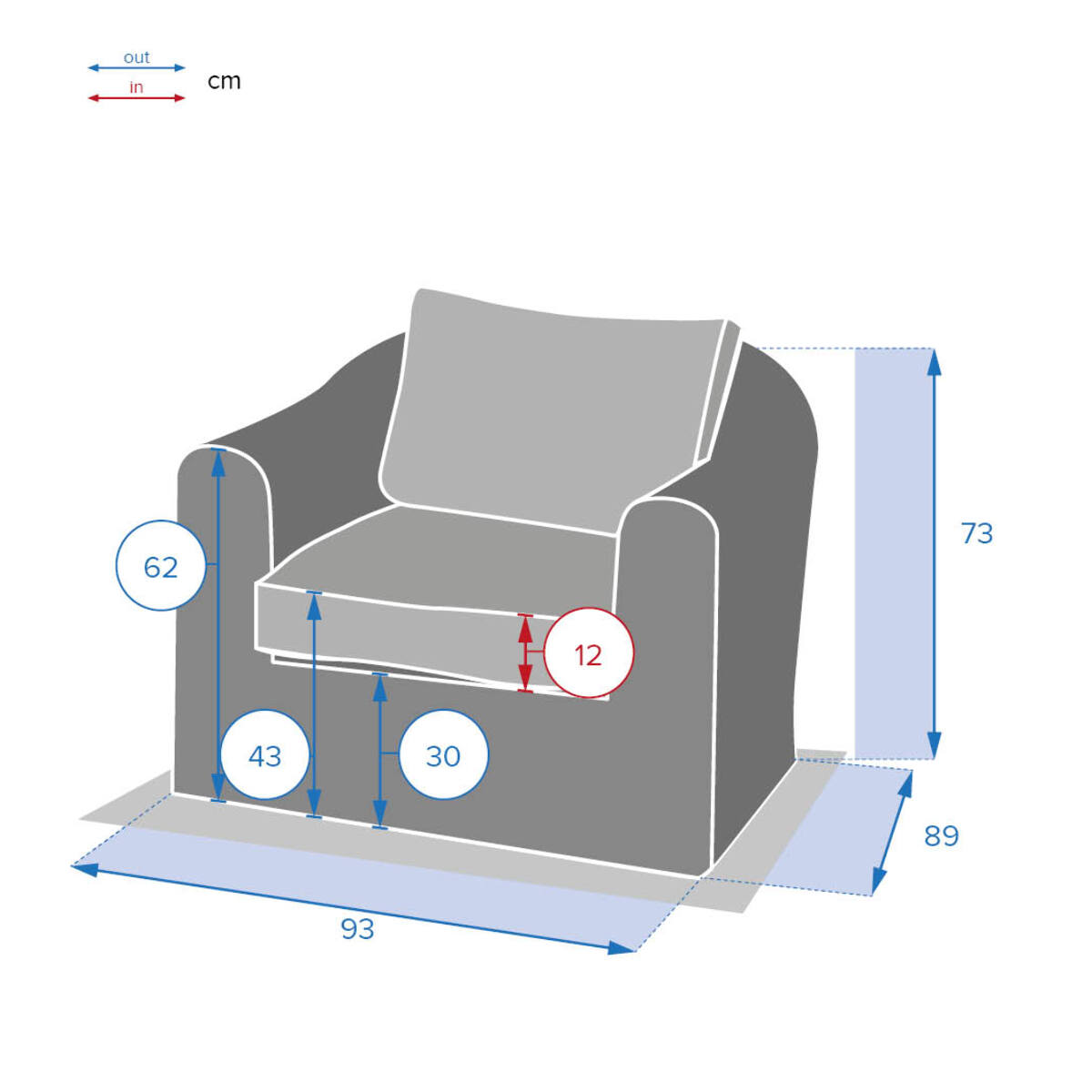 Fauteuil de salon de jardin Mooréa Savana