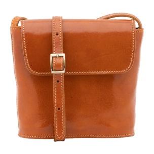 Borsa a tracolla uomo in vera pelle - Modello Castillon - 100% pelle - 16.0 x 17.5 x 7.0 cm