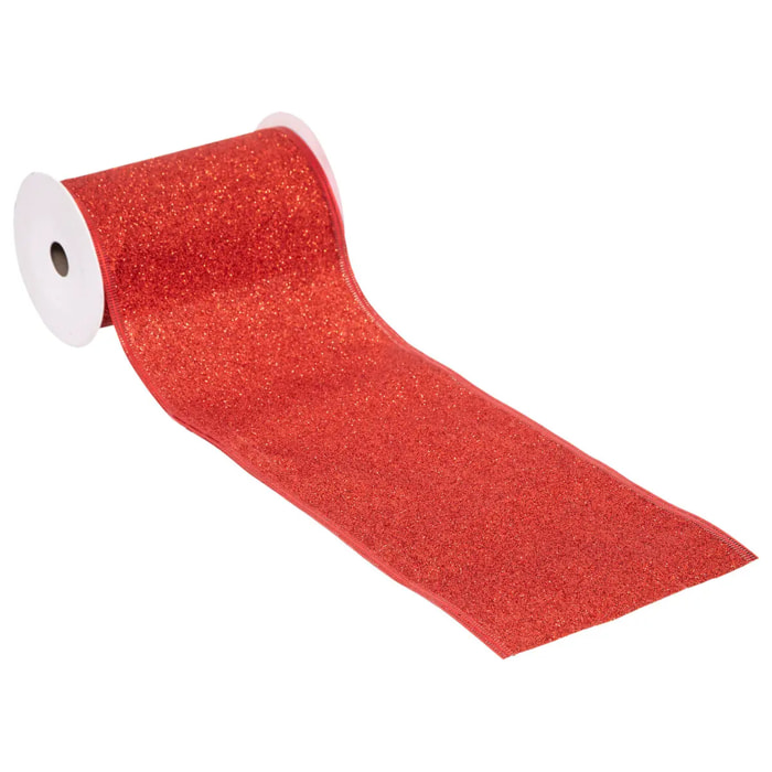 Guirlande ruban 12cmx5 m rouge