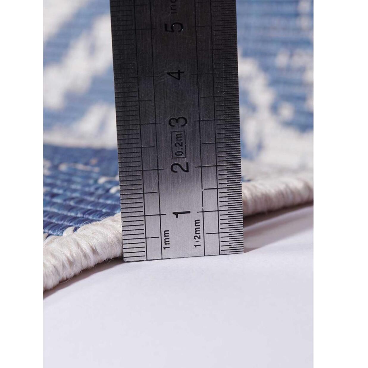 Tapis d'extérieur Reversible Culu bleu et blanc