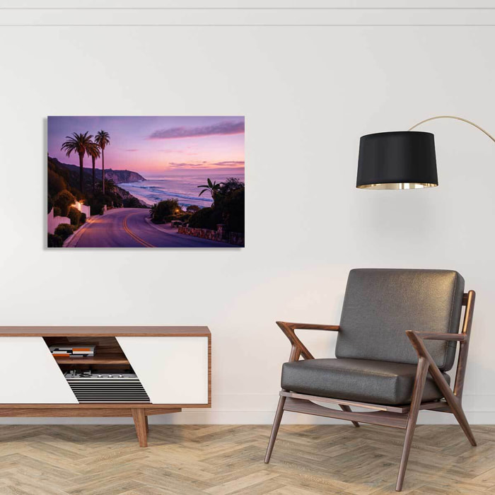 Tableau coucher de soleil sur la mer Toile imprimée