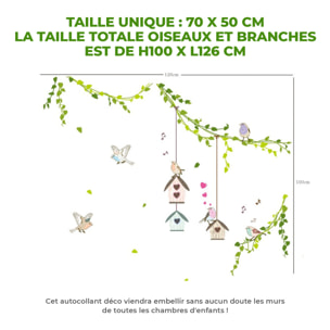 Stickers Muraux décoration adhésifs Petits Oiseaux