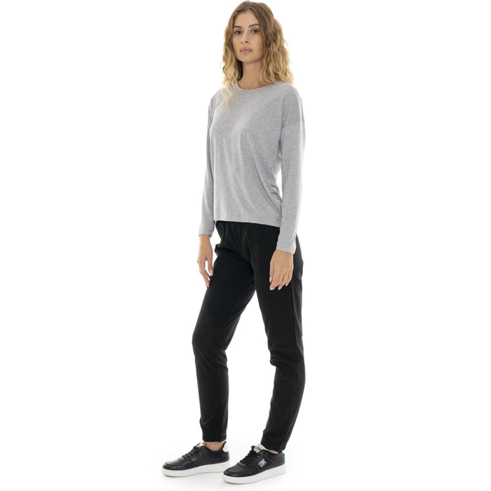 Pantalón de mujer de invierno a rayas de terciopelo 'Perla'