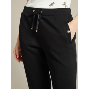 Elena Mirò - Pantalones joggers de felpa - Negro