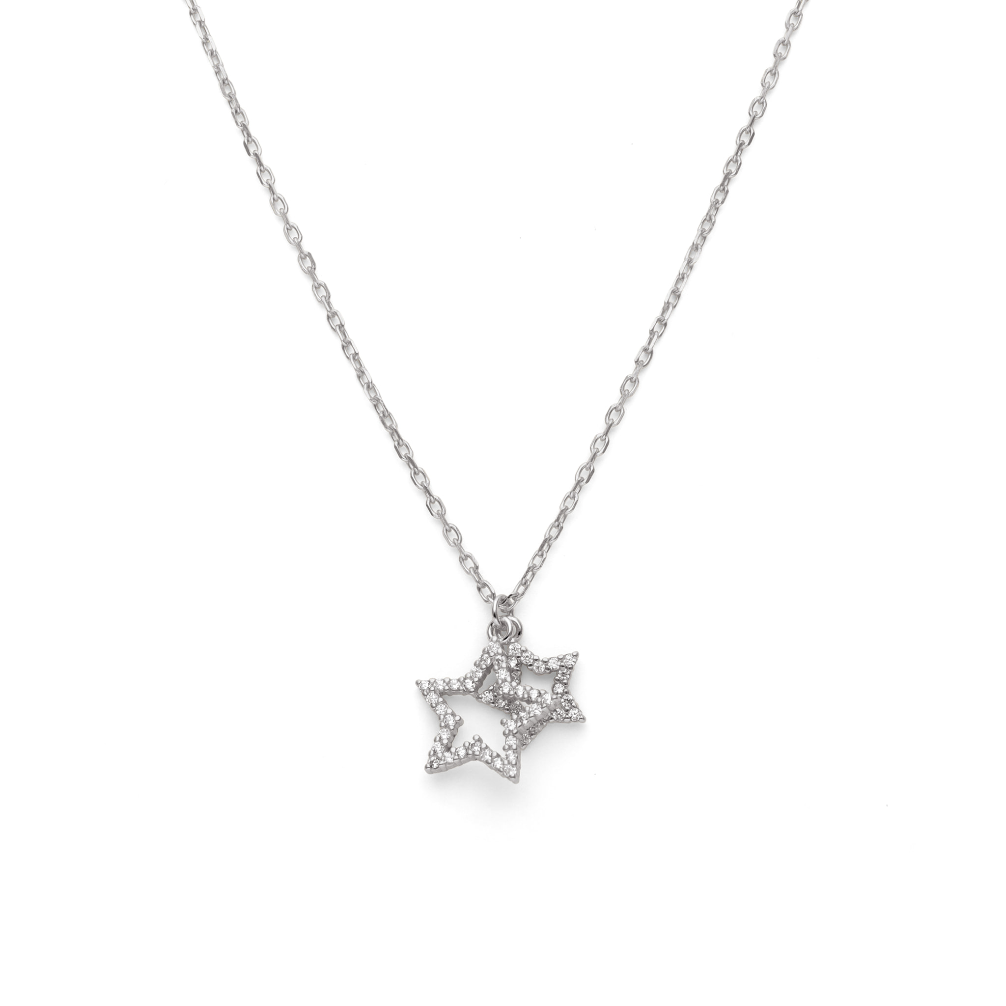 Collar Duo Stars Spark Plata