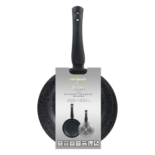 Juego de 2 sartenes ø20ø24cm en aluminio forjado ibon silver san ignacio