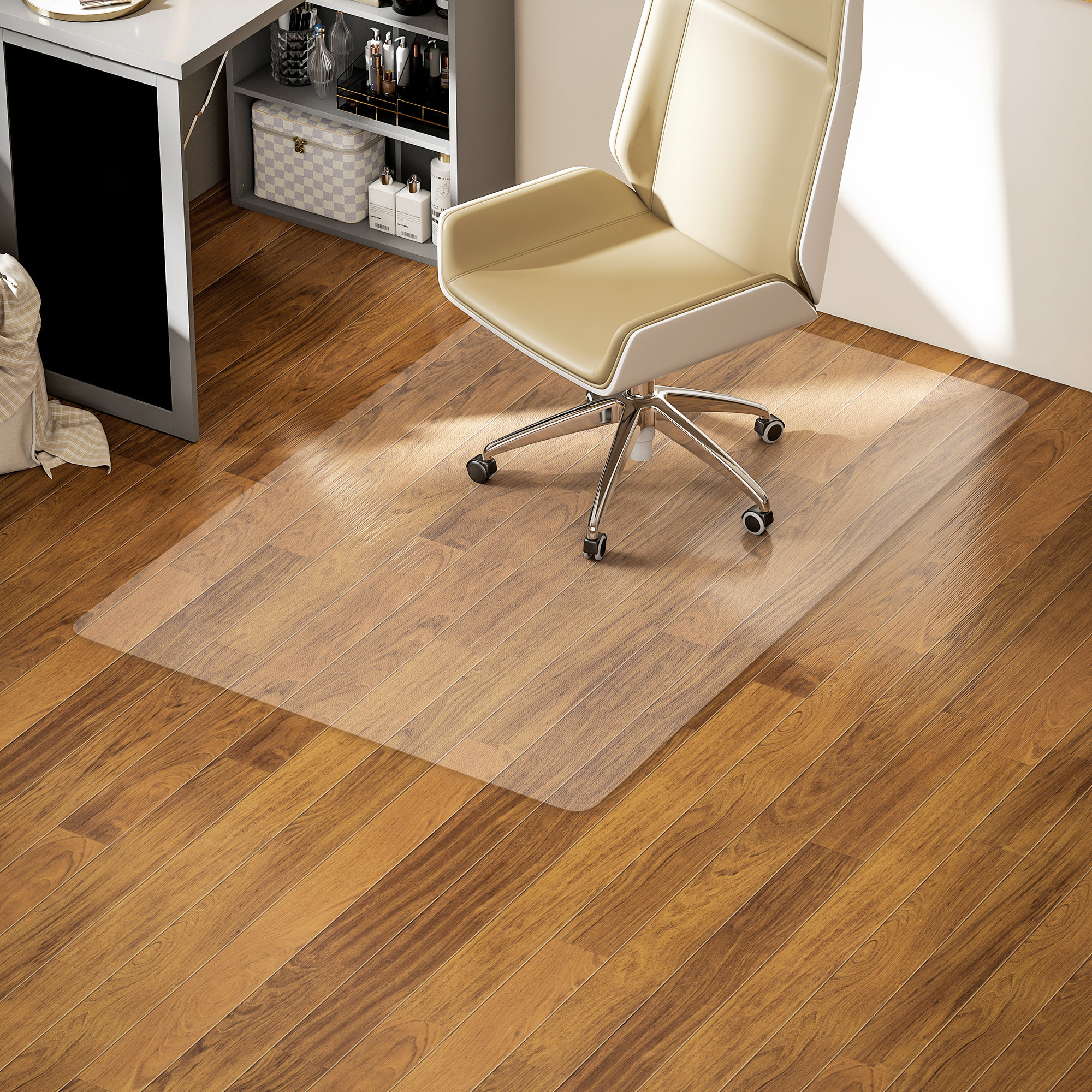 Alfombrilla Protectora para Suelos 100x150 cm Alfombra para Silla de Escritorio para Oficinas para el Hogar Transparente