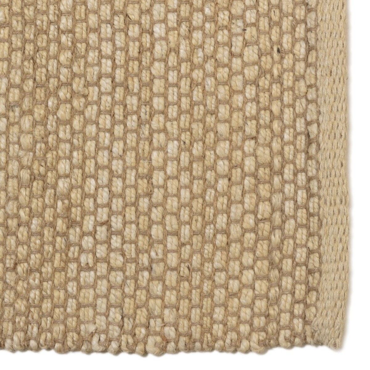 QUENTIN - Tapis rectangulaire 200x290cm en jute et coton beige