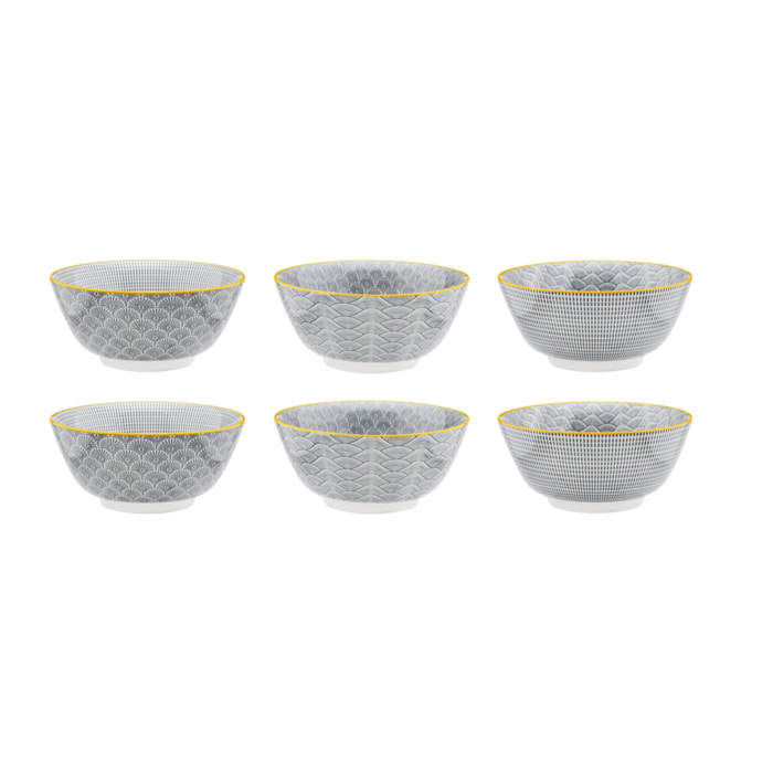 Bol PATTERN Ø15cm - 6 pièces - Eclipse
