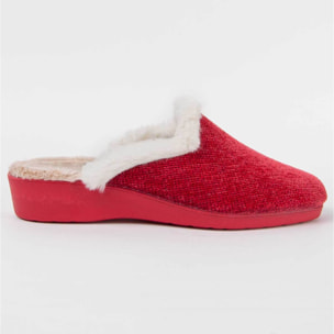 Zapatilla De Casa - Rojo - Altura: 4 Cm