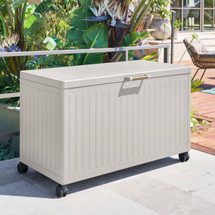 Coffre de rangement "Edenio" argile S 130 x 60,4 x 78cm en aluminium