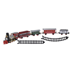 Set de 22 piezas de juego de tren de navidad con sonido y luz con una vía de 523cm